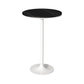 Glam Round Stone Bar Dining Table Iron Indoor Bistro Table with Single Pedestal White Without Chairs Clearhalo 'Bar Furniture' 'Bar Tables' 'bar_tables' 'furn' 'furn_bar_tables' 'Furniture' 'furniture_bar_tables' 'Kitchen & Dining Furniture' 'kitchen&dining_furn' 'kitchen' 4274665