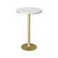 Glam Round Stone Bar Dining Table Iron Indoor Bistro Table with Single Pedestal Gold Without Chairs Clearhalo 'Bar Furniture' 'Bar Tables' 'bar_tables' 'furn' 'furn_bar_tables' 'Furniture' 'furniture_bar_tables' 'Kitchen & Dining Furniture' 'kitchen&dining_furn' 'kitchen' 4274668
