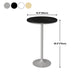 Glam Round Stone Bar Dining Table Iron Indoor Bistro Table with Single Pedestal Clearhalo 'Bar Furniture' 'Bar Tables' 'bar_tables' 'furn' 'furn_bar_tables' 'Furniture' 'furniture_bar_tables' 'Kitchen & Dining Furniture' 'kitchen&dining_furn' 'kitchen' 4274674