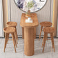Industrial 41.3"H Bar Table Brown Wood Specialty Top Bistro Table for Living Room Clearhalo 'Bar Furniture' 'Bar Tables' 'bar_tables' 'furn' 'furn_bar_tables' 'Furniture' 'furniture_bar_tables' 'Kitchen & Dining Furniture' 'kitchen&dining_furn' 'kitchen' 4274739
