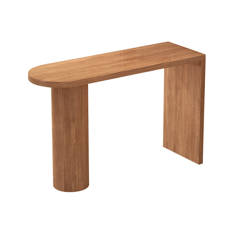 Industrial 41.3"H Bar Table Brown Wood Specialty Top Bistro Table for Living Room Without Chairs Clearhalo 'Bar Furniture' 'Bar Tables' 'bar_tables' 'furn' 'furn_bar_tables' 'Furniture' 'furniture_bar_tables' 'Kitchen & Dining Furniture' 'kitchen&dining_furn' 'kitchen' 4274741