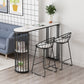 Industrial 41.3"H Bar Table Faux Marble White Top Specialty Bistro Table for Living Room Clearhalo 'Bar Furniture' 'Bar Tables' 'bar_tables' 'furn' 'furn_bar_tables' 'Furniture' 'furniture_bar_tables' 'Kitchen & Dining Furniture' 'kitchen&dining_furn' 'kitchen' 4274810