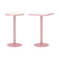 Industrial Style Pink Bar Table Marble White 23.6"W Top Indoor Bistro Table Clearhalo 'Bar Furniture' 'Bar Tables' 'bar_tables' 'furn' 'furn_bar_tables' 'Furniture' 'furniture_bar_tables' 'Kitchen & Dining Furniture' 'kitchen&dining_furn' 'kitchen' 4274824