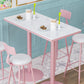 Industrial Style Pink Bar Table Marble White 23.6"W Top Indoor Bistro Table Clearhalo 'Bar Furniture' 'Bar Tables' 'bar_tables' 'furn' 'furn_bar_tables' 'Furniture' 'furniture_bar_tables' 'Kitchen & Dining Furniture' 'kitchen&dining_furn' 'kitchen' 4274825