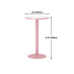 Industrial Style Pink Bar Table Marble White 23.6"W Top Indoor Bistro Table Clearhalo 'Bar Furniture' 'Bar Tables' 'bar_tables' 'furn' 'furn_bar_tables' 'Furniture' 'furniture_bar_tables' 'Kitchen & Dining Furniture' 'kitchen&dining_furn' 'kitchen' 4274830