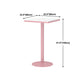 Industrial Style Pink Bar Table Marble White 23.6"W Top Indoor Bistro Table Clearhalo 'Bar Furniture' 'Bar Tables' 'bar_tables' 'furn' 'furn_bar_tables' 'Furniture' 'furniture_bar_tables' 'Kitchen & Dining Furniture' 'kitchen&dining_furn' 'kitchen' 4274831