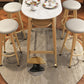 Stone Indoor Glam Bar Dining Table Iron Four Leg Pedestal Bistro Table with Footrest Clearhalo 'Bar Furniture' 'Bar Tables' 'bar_tables' 'furn' 'furn_bar_tables' 'Furniture' 'furniture_bar_tables' 'Kitchen & Dining Furniture' 'kitchen&dining_furn' 'kitchen' 4274852