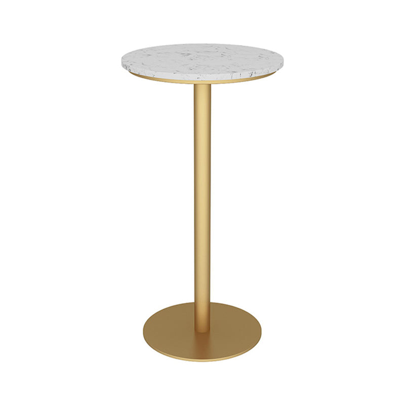 Glam Style Marble Top Counter Table Gold Base Bar Table for Living Room 42-inch Height Clearhalo 'Bar Furniture' 'Bar Tables' 'bar_tables' 'furn' 'furn_bar_tables' 'Furniture' 'furniture_bar_tables' 'Kitchen & Dining Furniture' 'kitchen&dining_furn' 'kitchen' 4274876