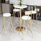 Glam Style Marble Top Counter Table Gold Base Bar Table for Living Room 42-inch Height Clearhalo 'Bar Furniture' 'Bar Tables' 'bar_tables' 'furn' 'furn_bar_tables' 'Furniture' 'furniture_bar_tables' 'Kitchen & Dining Furniture' 'kitchen&dining_furn' 'kitchen' 4274878