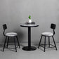 Industrial Gray Bar Table Faux Marble White 21.6" Round Top Bistro Table for Cafe Clearhalo 'Bar Furniture' 'Bar Tables' 'bar_tables' 'furn' 'furn_bar_tables' 'Furniture' 'furniture_bar_tables' 'Kitchen & Dining Furniture' 'kitchen&dining_furn' 'kitchen' 4274921