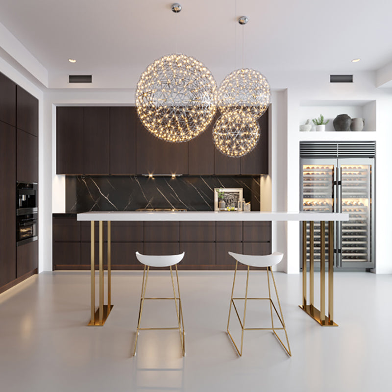 42-inch Height Luxury Cocktail Bar Table Gold Base Bar Height Table Clearhalo 'Bar Furniture' 'Bar Tables' 'bar_tables' 'furn' 'furn_bar_tables' 'Furniture' 'furniture_bar_tables' 'Kitchen & Dining Furniture' 'kitchen&dining_furn' 'kitchen' 4274947