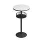 Glam Style Marble Bar Table 42-inch Height Metal Base Bistro Table Black White Without Chairs Clearhalo 'Bar Furniture' 'Bar Tables' 'bar_tables' 'furn' 'furn_bar_tables' 'Furniture' 'furniture_bar_tables' 'Kitchen & Dining Furniture' 'kitchen&dining_furn' 'kitchen' 4275016