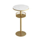 Glam Style Marble Bar Table 42-inch Height Metal Base Bistro Table Gold White Without Chairs Clearhalo 'Bar Furniture' 'Bar Tables' 'bar_tables' 'furn' 'furn_bar_tables' 'Furniture' 'furniture_bar_tables' 'Kitchen & Dining Furniture' 'kitchen&dining_furn' 'kitchen' 4275017