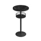 Glam Style Marble Bar Table 42-inch Height Metal Base Bistro Table Black Black Without Chairs Clearhalo 'Bar Furniture' 'Bar Tables' 'bar_tables' 'furn' 'furn_bar_tables' 'Furniture' 'furniture_bar_tables' 'Kitchen & Dining Furniture' 'kitchen&dining_furn' 'kitchen' 4275022