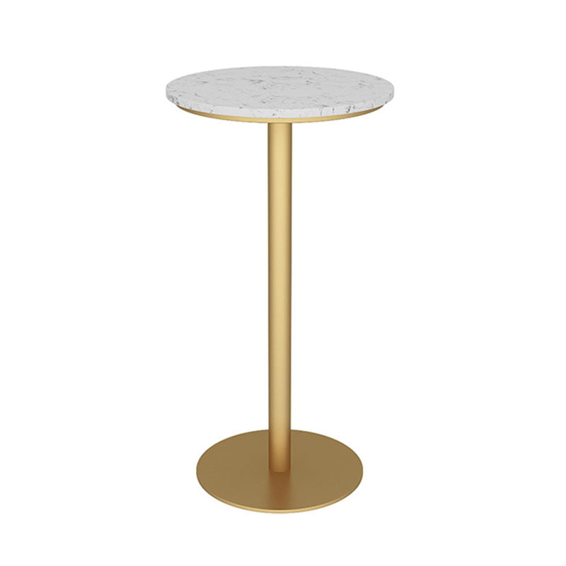 Marble Bar Table Glam Style Gold Base Bistro Table for Indoor Round Without Chairs Clearhalo 'Bar Furniture' 'Bar Tables' 'bar_tables' 'furn' 'furn_bar_tables' 'Furniture' 'furniture_bar_tables' 'Kitchen & Dining Furniture' 'kitchen&dining_furn' 'kitchen' 4275033
