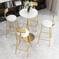 Marble Bar Table Glam Style Gold Base Bistro Table for Indoor Clearhalo 'Bar Furniture' 'Bar Tables' 'bar_tables' 'furn' 'furn_bar_tables' 'Furniture' 'furniture_bar_tables' 'Kitchen & Dining Furniture' 'kitchen&dining_furn' 'kitchen' 4275036
