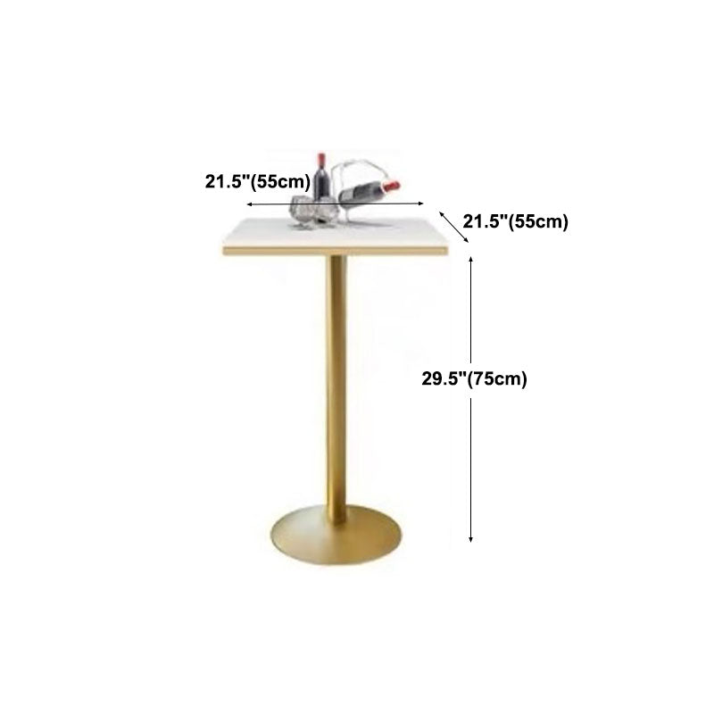 Marble Bar Table Glam Style Gold Base Bistro Table for Indoor Clearhalo 'Bar Furniture' 'Bar Tables' 'bar_tables' 'furn' 'furn_bar_tables' 'Furniture' 'furniture_bar_tables' 'Kitchen & Dining Furniture' 'kitchen&dining_furn' 'kitchen' 4275042