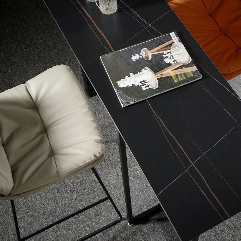 Industrial Rectangle Top Counter Table Marble Top 42-inch Height Table Clearhalo 'Bar Furniture' 'Bar Tables' 'bar_tables' 'furn' 'furn_bar_tables' 'Furniture' 'furniture_bar_tables' 'Kitchen & Dining Furniture' 'kitchen&dining_furn' 'kitchen' 4275051