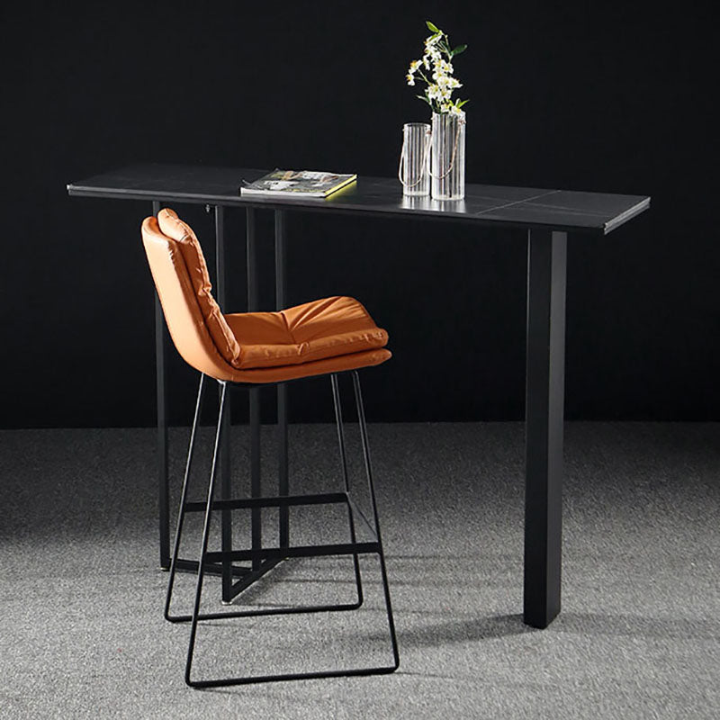 Industrial Rectangle Top Counter Table Marble Top 42-inch Height Table Clearhalo 'Bar Furniture' 'Bar Tables' 'bar_tables' 'furn' 'furn_bar_tables' 'Furniture' 'furniture_bar_tables' 'Kitchen & Dining Furniture' 'kitchen&dining_furn' 'kitchen' 4275056