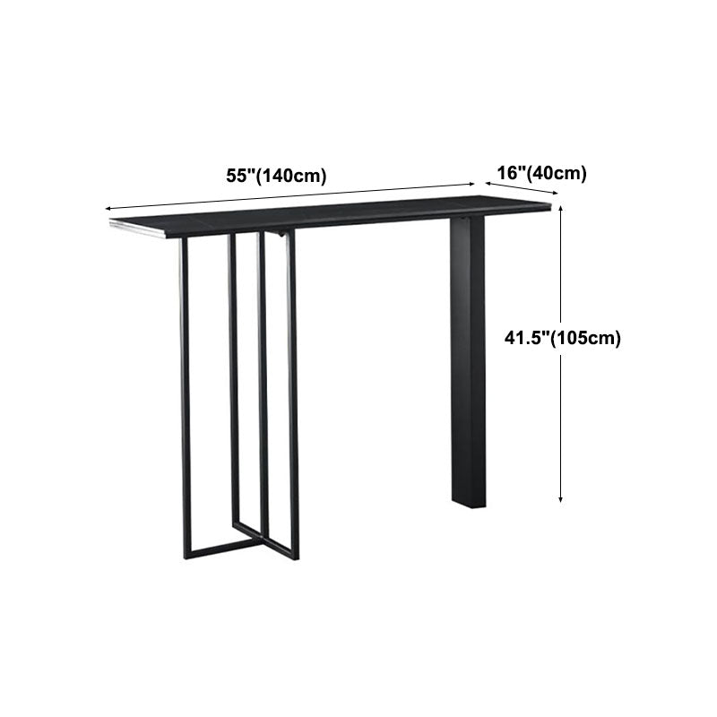 Industrial Rectangle Top Counter Table Marble Top 42-inch Height Table Clearhalo 'Bar Furniture' 'Bar Tables' 'bar_tables' 'furn' 'furn_bar_tables' 'Furniture' 'furniture_bar_tables' 'Kitchen & Dining Furniture' 'kitchen&dining_furn' 'kitchen' 4275060