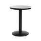 Industrial Style Marble Cocktail Bar Table Black Metal Base Bar Table 21.7"L x 21.7"W x 29.5"H White Without Chairs Clearhalo 'Bar Furniture' 'Bar Tables' 'bar_tables' 'furn' 'furn_bar_tables' 'Furniture' 'furniture_bar_tables' 'Kitchen & Dining Furniture' 'kitchen&dining_furn' 'kitchen' 4275065