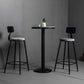 Industrial Style Marble Cocktail Bar Table Black Metal Base Bar Table Clearhalo 'Bar Furniture' 'Bar Tables' 'bar_tables' 'furn' 'furn_bar_tables' 'Furniture' 'furniture_bar_tables' 'Kitchen & Dining Furniture' 'kitchen&dining_furn' 'kitchen' 4275068