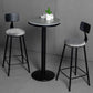 Industrial Style Marble Cocktail Bar Table Black Metal Base Bar Table Clearhalo 'Bar Furniture' 'Bar Tables' 'bar_tables' 'furn' 'furn_bar_tables' 'Furniture' 'furniture_bar_tables' 'Kitchen & Dining Furniture' 'kitchen&dining_furn' 'kitchen' 4275078