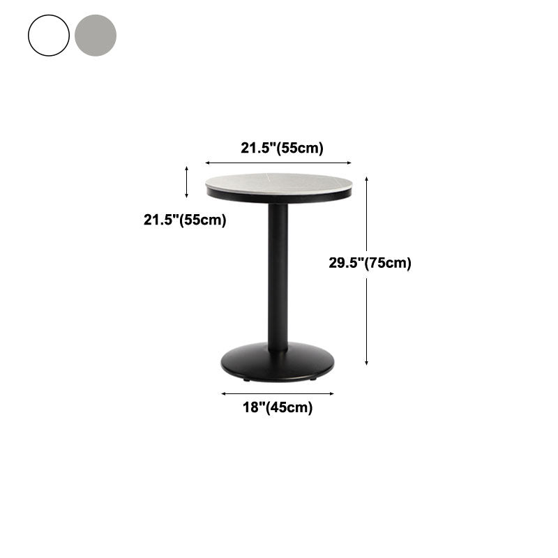 Industrial Style Marble Cocktail Bar Table Black Metal Base Bar Table Clearhalo 'Bar Furniture' 'Bar Tables' 'bar_tables' 'furn' 'furn_bar_tables' 'Furniture' 'furniture_bar_tables' 'Kitchen & Dining Furniture' 'kitchen&dining_furn' 'kitchen' 4275080