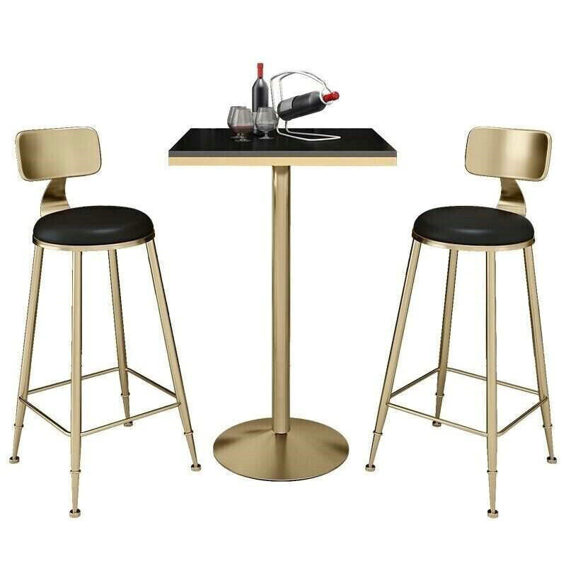 Nordic Marble Bar Table 42-inch Height Gold Metal Base Bistro Table Clearhalo 'Bar Furniture' 'Bar Tables' 'bar_tables' 'furn' 'furn_bar_tables' 'Furniture' 'furniture_bar_tables' 'Kitchen & Dining Furniture' 4275090
