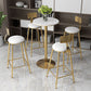 Nordic Marble Bar Table 42-inch Height Gold Metal Base Bistro Table Clearhalo 'Bar Furniture' 'Bar Tables' 'bar_tables' 'furn' 'furn_bar_tables' 'Furniture' 'furniture_bar_tables' 'Kitchen & Dining Furniture' 4275093