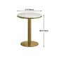 Glam Style Gold Metal Bar Table 21.6" Round Top Marble Indoor Bistro Table Clearhalo 'Bar Furniture' 'Bar Tables' 'bar_tables' 'furn' 'furn_bar_tables' 'Furniture' 'furniture_bar_tables' 'Kitchen & Dining Furniture' 'kitchen&dining_furn' 'kitchen' 4275106