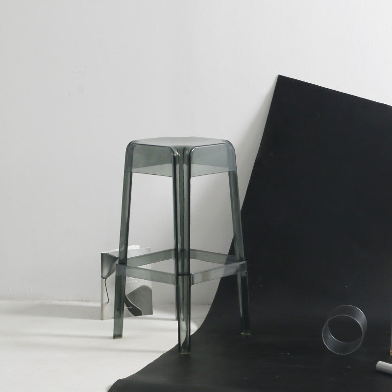 Backless Arm-less Modern Bar Stool Plastic Footrest Square Counter Stool Clearhalo 'Bar Furniture' 'Bar Stools' 'bar_stools' 'furn' 'furn_bar_stools' 'furniture_bar_stools' 'Kitchen & Dining Furniture' 'kitchen&dining_furn' 'kitchen' 'kitchen_furn' Furniture' 4275109