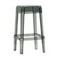 Backless Arm-less Modern Bar Stool Plastic Footrest Square Counter Stool Smoke Gray 1 Piece Counter Stool(26"H) Clearhalo 'Bar Furniture' 'Bar Stools' 'bar_stools' 'furn' 'furn_bar_stools' 'furniture_bar_stools' 'Kitchen & Dining Furniture' 'kitchen&dining_furn' 'kitchen' 'kitchen_furn' Furniture' 4275117