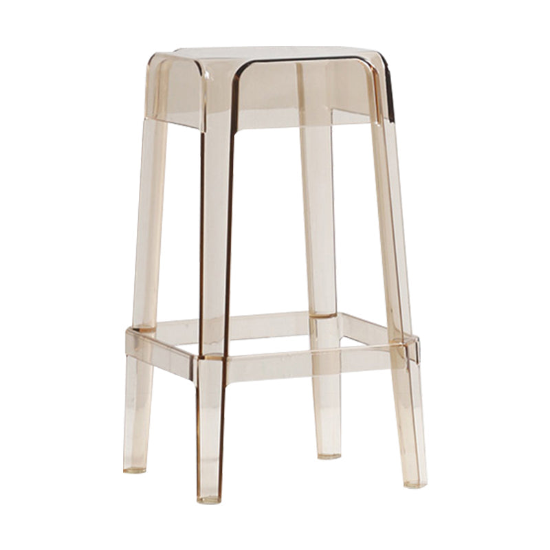Backless Arm-less Modern Bar Stool Plastic Footrest Square Counter Stool Clearhalo 'Bar Furniture' 'Bar Stools' 'bar_stools' 'furn' 'furn_bar_stools' 'furniture_bar_stools' 'Kitchen & Dining Furniture' 'kitchen&dining_furn' 'kitchen' 'kitchen_furn' Furniture' 4275118