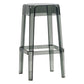 Backless Arm-less Modern Bar Stool Plastic Footrest Square Counter Stool Smoke Gray 1 Piece Bar Stool(30"H) Clearhalo 'Bar Furniture' 'Bar Stools' 'bar_stools' 'furn' 'furn_bar_stools' 'furniture_bar_stools' 'Kitchen & Dining Furniture' 'kitchen&dining_furn' 'kitchen' 'kitchen_furn' Furniture' 4275120