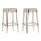 Backless Arm-less Modern Bar Stool Plastic Footrest Square Counter Stool Amber 2 Piece Set Counter Stool(26"H) Clearhalo 'Bar Furniture' 'Bar Stools' 'bar_stools' 'furn' 'furn_bar_stools' 'furniture_bar_stools' 'Kitchen & Dining Furniture' 'kitchen&dining_furn' 'kitchen' 'kitchen_furn' Furniture' 4275125