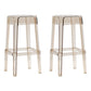 Backless Arm-less Modern Bar Stool Plastic Footrest Square Counter Stool Clearhalo 'Bar Furniture' 'Bar Stools' 'bar_stools' 'furn' 'furn_bar_stools' 'furniture_bar_stools' 'Kitchen & Dining Furniture' 'kitchen&dining_furn' 'kitchen' 'kitchen_furn' Furniture' 4275128