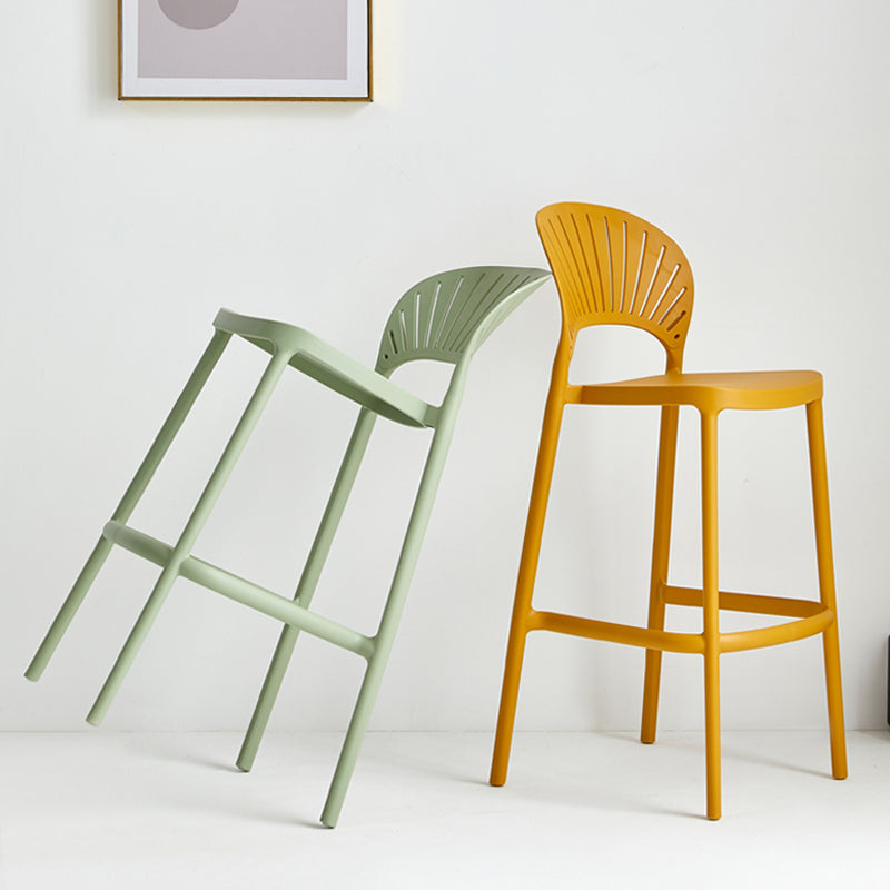 Stack-able Modern Footrest Bar Stool Low Back Plastic Rectangular Counter Stool Clearhalo 'Bar Furniture' 'Bar Stools' 'bar_stools' 'furn' 'furn_bar_stools' 'furniture_bar_stools' 'Kitchen & Dining Furniture' 'kitchen&dining_furn' 'kitchen' 'kitchen_furn' Furniture' 4275142
