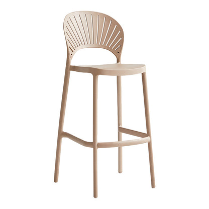 Stack-able Modern Footrest Bar Stool Low Back Plastic Rectangular Counter Stool Camel 1 Piece Clearhalo 'Bar Furniture' 'Bar Stools' 'bar_stools' 'furn' 'furn_bar_stools' 'furniture_bar_stools' 'Kitchen & Dining Furniture' 'kitchen&dining_furn' 'kitchen' 'kitchen_furn' Furniture' 4275144