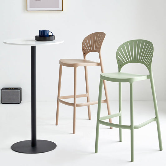 Stack-able Modern Footrest Bar Stool Low Back Plastic Rectangular Counter Stool Clearhalo 'Bar Furniture' 'Bar Stools' 'bar_stools' 'furn' 'furn_bar_stools' 'furniture_bar_stools' 'Kitchen & Dining Furniture' 'kitchen&dining_furn' 'kitchen' 'kitchen_furn' Furniture' 4275145