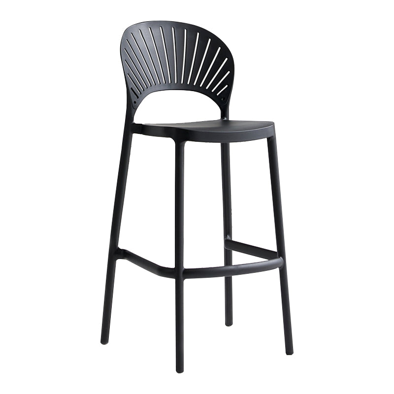 Stack-able Modern Footrest Bar Stool Low Back Plastic Rectangular Counter Stool Clearhalo 'Bar Furniture' 'Bar Stools' 'bar_stools' 'furn' 'furn_bar_stools' 'furniture_bar_stools' 'Kitchen & Dining Furniture' 'kitchen&dining_furn' 'kitchen' 'kitchen_furn' Furniture' 4275148