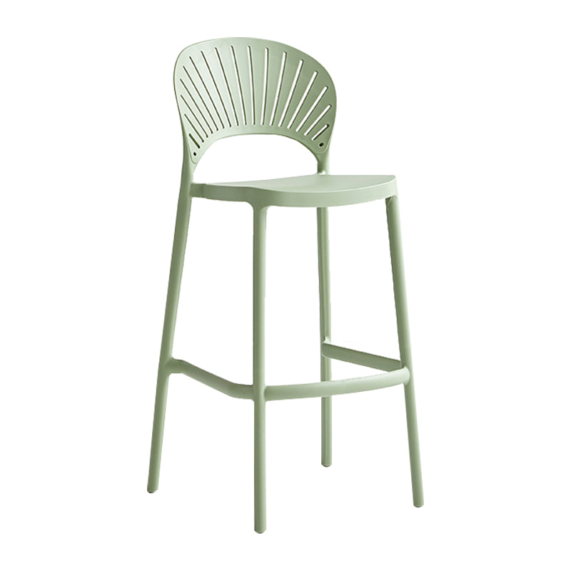Stack-able Modern Footrest Bar Stool Low Back Plastic Rectangular Counter Stool Light Green 1 Piece Clearhalo 'Bar Furniture' 'Bar Stools' 'bar_stools' 'furn' 'furn_bar_stools' 'furniture_bar_stools' 'Kitchen & Dining Furniture' 'kitchen&dining_furn' 'kitchen' 'kitchen_furn' Furniture' 4275150