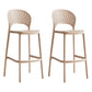 Stack-able Modern Footrest Bar Stool Low Back Plastic Rectangular Counter Stool Camel 2 Piece Set Clearhalo 'Bar Furniture' 'Bar Stools' 'bar_stools' 'furn' 'furn_bar_stools' 'furniture_bar_stools' 'Kitchen & Dining Furniture' 'kitchen&dining_furn' 'kitchen' 'kitchen_furn' Furniture' 4275157