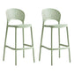 Stack-able Modern Footrest Bar Stool Low Back Plastic Rectangular Counter Stool Light Green 2 Piece Set Clearhalo 'Bar Furniture' 'Bar Stools' 'bar_stools' 'furn' 'furn_bar_stools' 'furniture_bar_stools' 'Kitchen & Dining Furniture' 'kitchen&dining_furn' 'kitchen' 'kitchen_furn' Furniture' 4275163