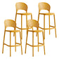 Stack-able Modern Footrest Bar Stool Low Back Plastic Rectangular Counter Stool Ginger 4 Piece Set Clearhalo 'Bar Furniture' 'Bar Stools' 'bar_stools' 'furn' 'furn_bar_stools' 'furniture_bar_stools' 'Kitchen & Dining Furniture' 'kitchen&dining_furn' 'kitchen' 'kitchen_furn' Furniture' 4275165