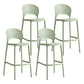 Stack-able Modern Footrest Bar Stool Low Back Plastic Rectangular Counter Stool Light Green 4 Piece Set Clearhalo 'Bar Furniture' 'Bar Stools' 'bar_stools' 'furn' 'furn_bar_stools' 'furniture_bar_stools' 'Kitchen & Dining Furniture' 'kitchen&dining_furn' 'kitchen' 'kitchen_furn' Furniture' 4275169