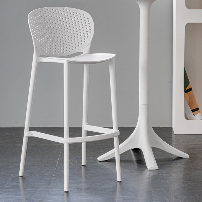 Modern Plastic Counter & Bar Stool Low Back Footrest Stool for Coffee Shop Clearhalo 'Bar Furniture' 'Bar Stools' 'bar_stools' 'furn' 'furn_bar_stools' 'furniture_bar_stools' 'Kitchen & Dining Furniture' 'kitchen&dining_furn' 'kitchen' 'kitchen_furn' Furniture' 4275171