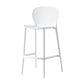 Modern Plastic Counter & Bar Stool Low Back Footrest Stool for Coffee Shop White Counter Stool(26"H) Clearhalo 'Bar Furniture' 'Bar Stools' 'bar_stools' 'furn' 'furn_bar_stools' 'furniture_bar_stools' 'Kitchen & Dining Furniture' 'kitchen&dining_furn' 'kitchen' 'kitchen_furn' Furniture' 4275175