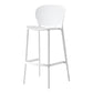 Modern Plastic Counter & Bar Stool Low Back Footrest Stool for Coffee Shop White Bar Stool(30"H) Clearhalo 'Bar Furniture' 'Bar Stools' 'bar_stools' 'furn' 'furn_bar_stools' 'furniture_bar_stools' 'Kitchen & Dining Furniture' 'kitchen&dining_furn' 'kitchen' 'kitchen_furn' Furniture' 4275177