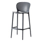 Modern Plastic Counter & Bar Stool Low Back Footrest Stool for Coffee Shop Black-Gray Bar Stool(30"H) Clearhalo 'Bar Furniture' 'Bar Stools' 'bar_stools' 'furn' 'furn_bar_stools' 'furniture_bar_stools' 'Kitchen & Dining Furniture' 'kitchen&dining_furn' 'kitchen' 'kitchen_furn' Furniture' 4275185